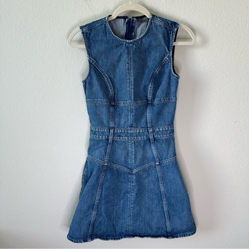 Alexander McQueen Blue Sleeveless Sheath Mini Dress SZ XS US 2 IT 38 - Picture 2 of 10